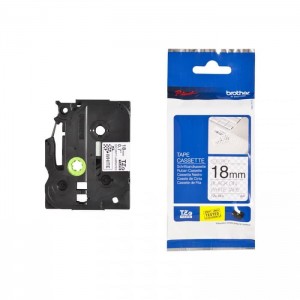 BROTHER Security Tape 18mm Black on White TZE-SE4